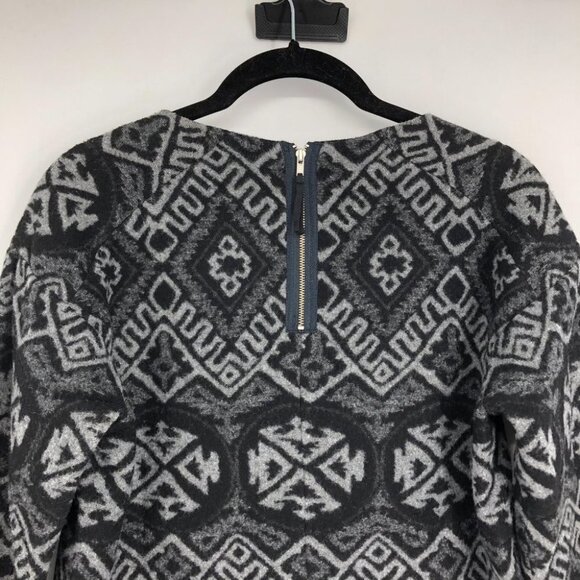 Rebecca Taylor - Grey & Black Print Wool Shell Top  size 2 - Picture 13 of 16